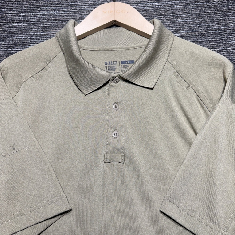 5.11 Tactical Polo Shirt Men XL Tan SS Performance Polo 71049-160 Snag Resistant